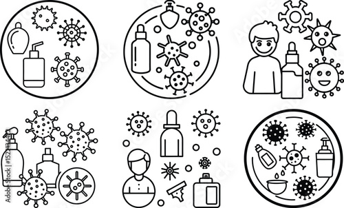 Virus Prevention Hygiene Vector Illustration  
