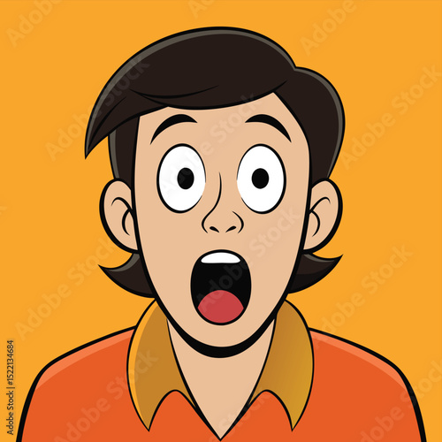 a look of overwhelming almost comical surprise