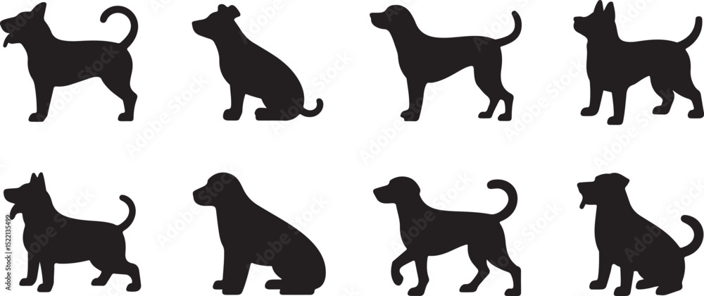 Dog silhouettes Dog silhouettes