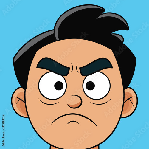 a scowl of deep frustration eyebrows pulled down