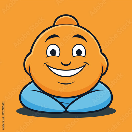 a serene peaceful smile reflecting inner contentment