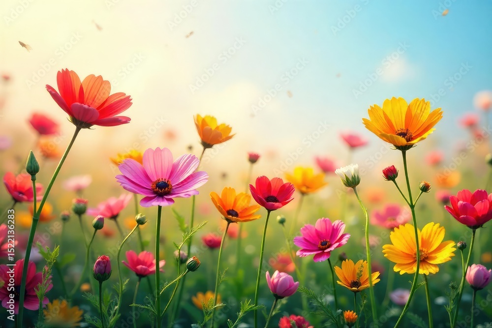 Vibrant abstract field of wildflowers in full bloom, perfect for website backgrounds or digital design projects Ideal for spring, summer, or nature themes , rural, natural Vibrant abstract field of wildflowers in full bloom, perfect for website backgrounds or digital design projects Ideal for spring, summer, or nature themes , rural, natural