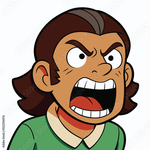 baring her teeth slightly a primal display of anger
