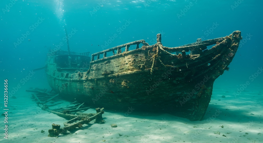 Enigmatic Sunken Shipwreck: A Breathtaking Underwater Exploration Enigmatic Sunken Shipwreck: A Breathtaking Underwater Exploration