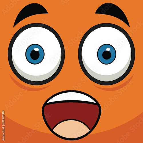 eyes wide open mouth slightly agape in astonishment