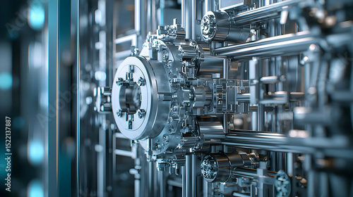 Intricate Industrial Machinery Close-up