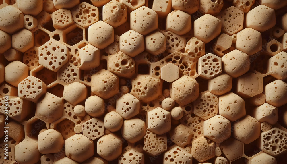 Obraz premium The organic cork surface texture, AI generated image