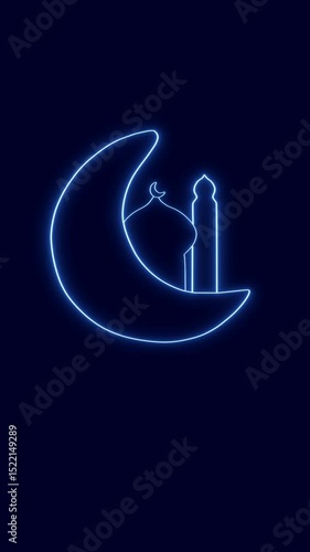 Islamic vertical background animation