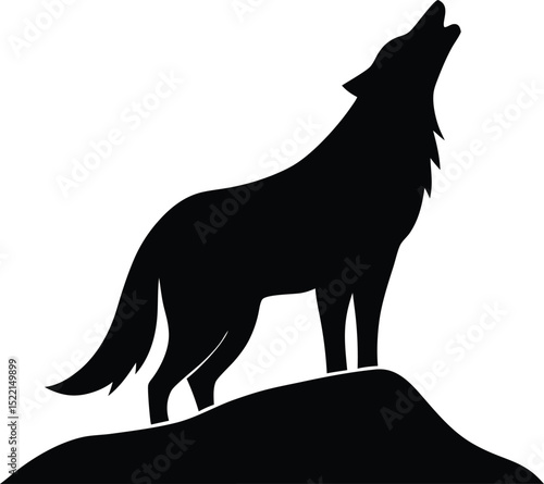 Howling Wolf Silhouette