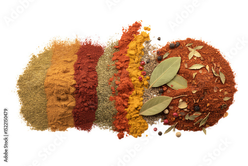 Assorted spices and herbs for cooking and seasoning food photography and culinary ingredient background