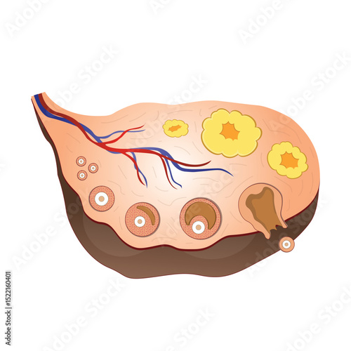 Ovarian Follicles, Illustration