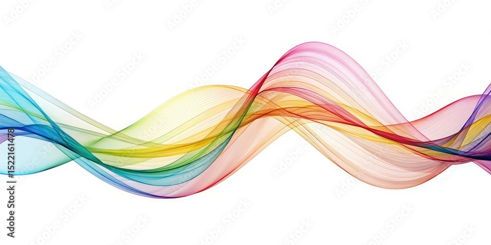 Naklejka premium Abstract Wave Lines White Background Portrait Photography - Stylish Modern Art Image