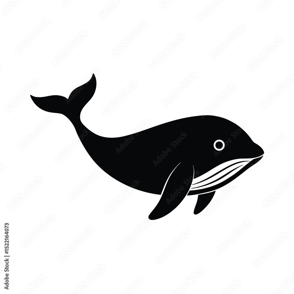 Whale Icon Vector Flat and Clean Look Isolated Whale Icon Vector Flat and Clean Look Isolated