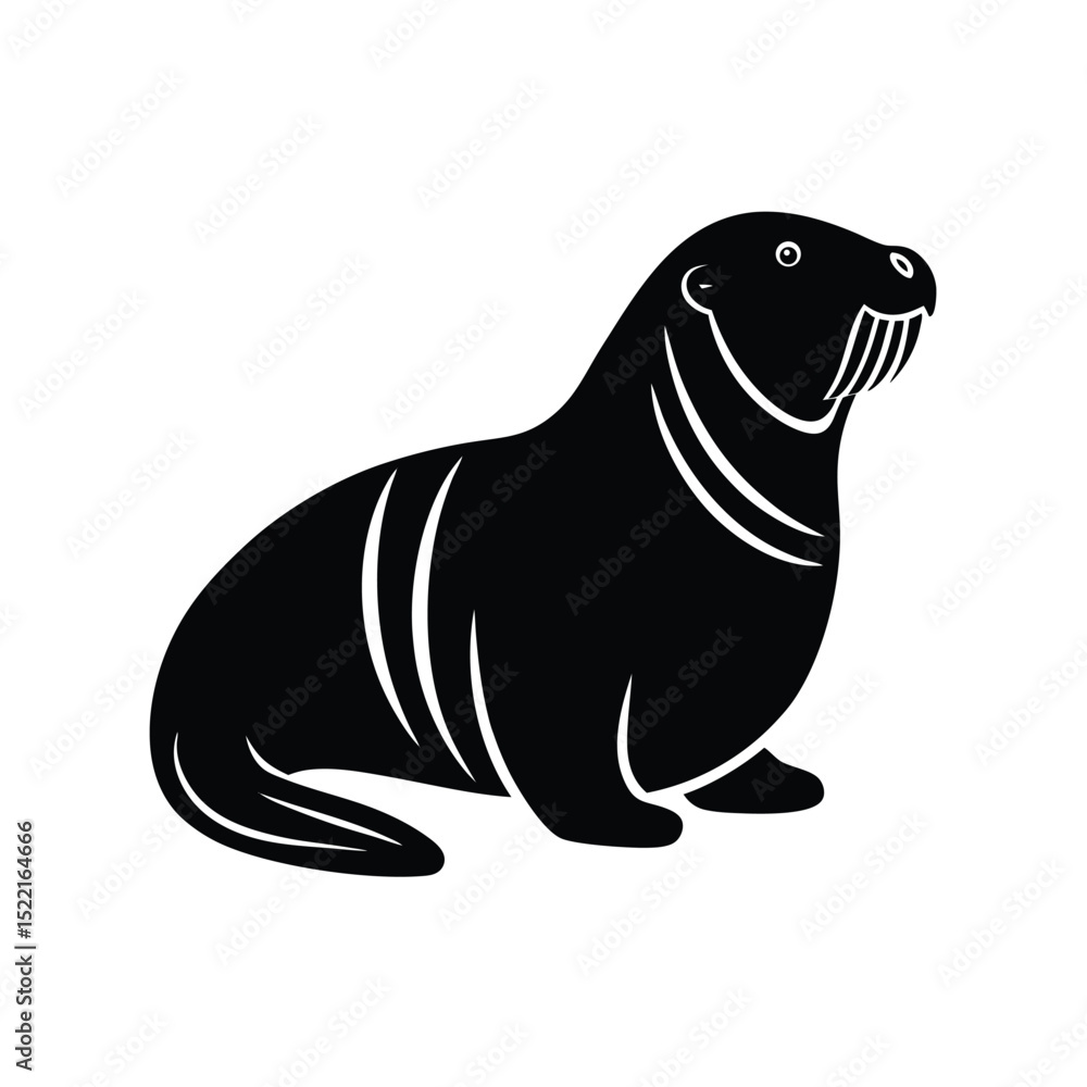 Fototapeta premium Walrus Icon Vector Flat and Clean Look Isolated