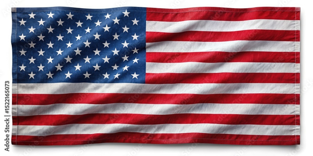 Obraz premium American Flag Studio Shot, Rule of Thirds Photography, USA Flag Image, Patriotic Background