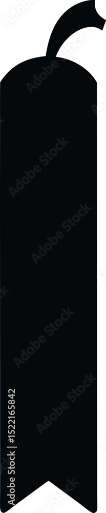Obraz premium Bookmark – black silhouette on white background
