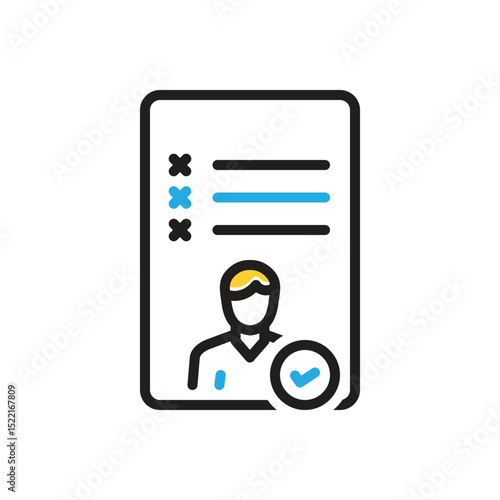 Multi color icon for attend