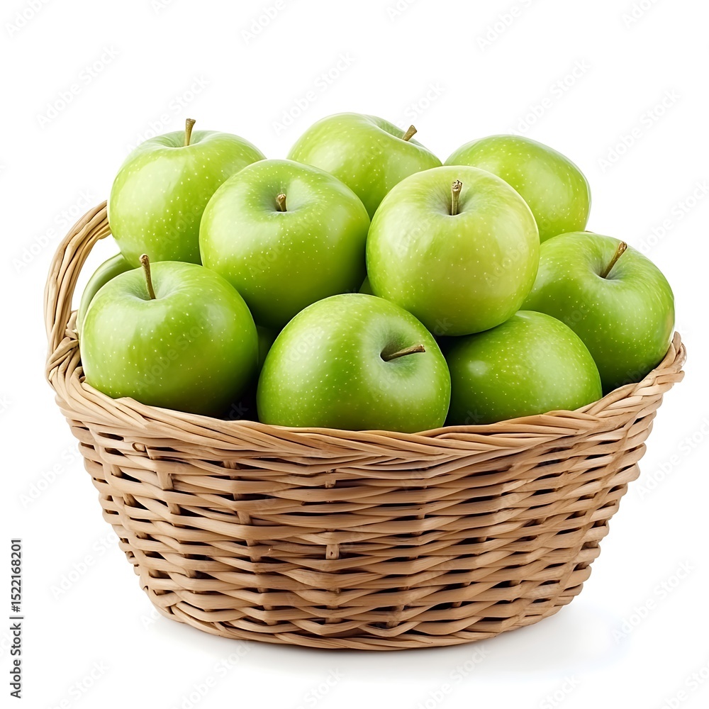 Close-Up of Fresh Green Apple with Clean White Background Close-Up of Fresh Green Apple with Clean White Background