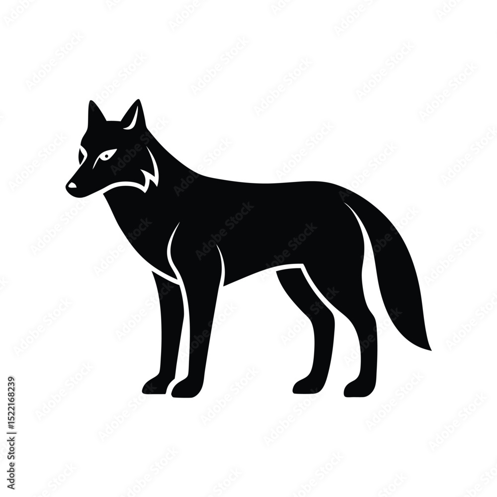 Fototapeta premium Wolf Icon Vector Flat and Clean Look Isolated
