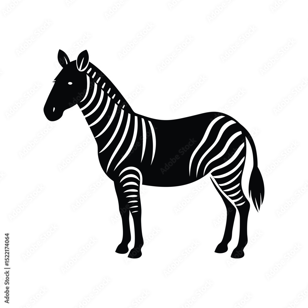 Obraz premium Zebra Icon Vector Flat and Clean Look Isolated