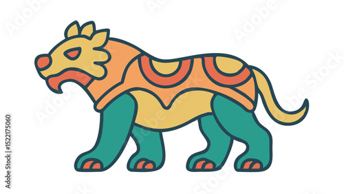 Cute and Expressive Icon Logo of a Regal Bear with Broad Shoulders, Defined Claws, and a Curved Snout