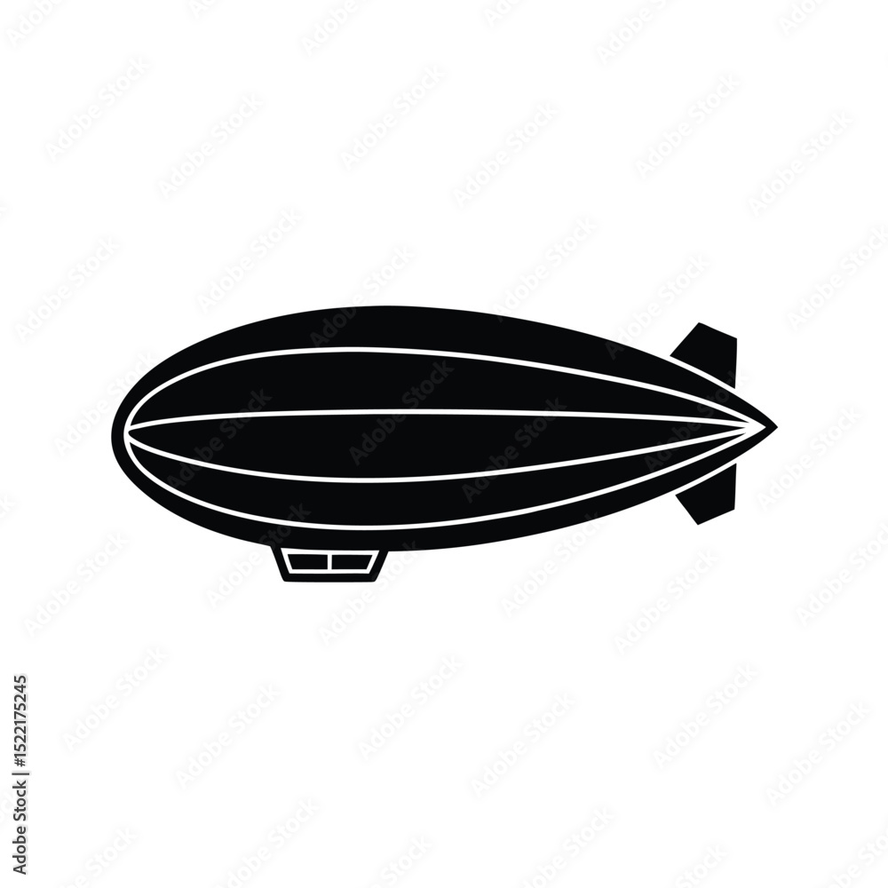 Zeppelin View Icon Vector Flat and Clean Look Zeppelin View Icon Vector Flat and Clean Look