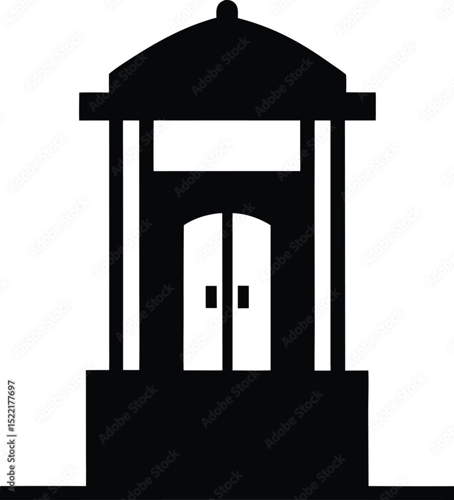 Elevator – black silhouette on background Elevator – black silhouette on background