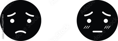Sad Emotion Vector Illustration A Collection of Depressed Emoticons