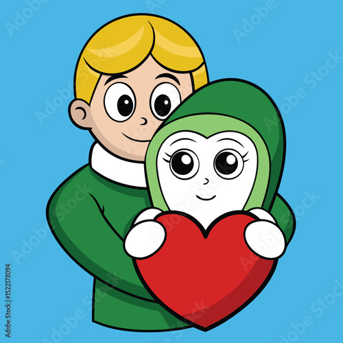 Look of protective, nurturing love, a tender and deeply caring gaze.