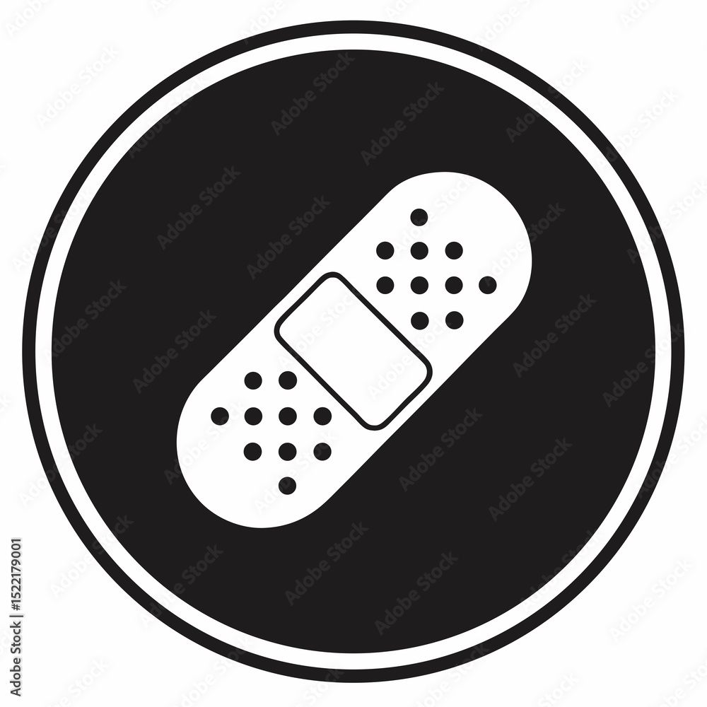 Bandage Icon – Medical Patch Vector Symbol for First Aid and Injury Care Bandage Icon – Medical Patch Vector Symbol for First Aid and Injury Care