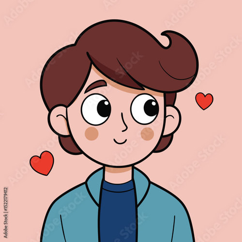 Sweet, dreamy expression, lost in love, a tender and romantic gaze.