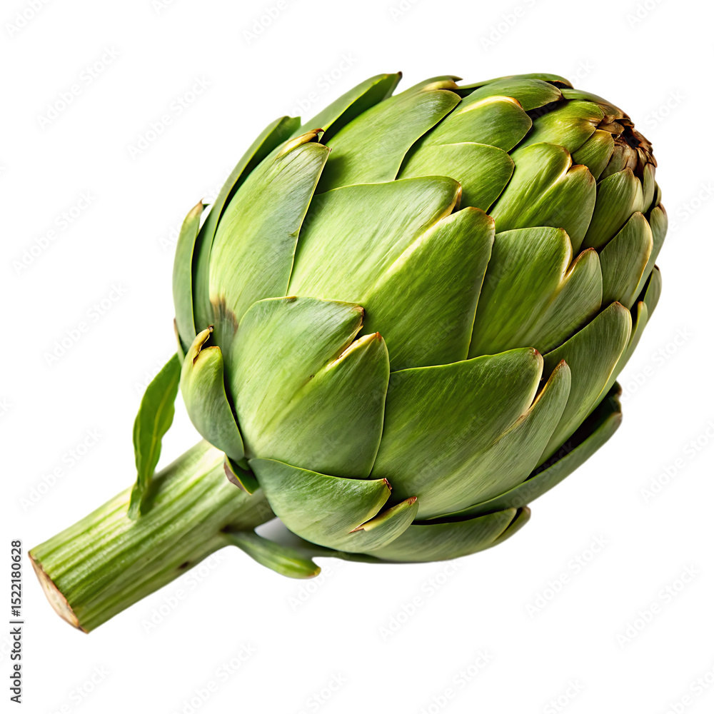 Fototapeta premium An artichoke heart isolated on a transparent background 