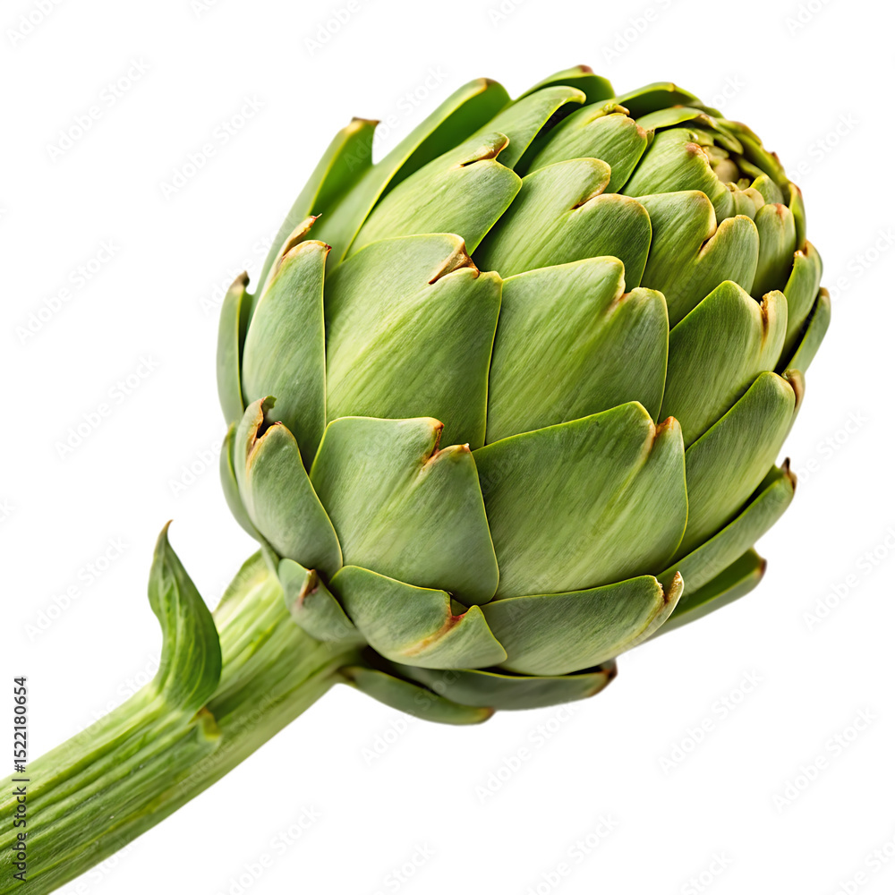 Obraz premium An artichoke whole isolated on a transparent background
