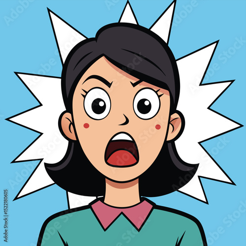 Her expression reacting to a sudden, loud noise, showing surprise and slight alarm.