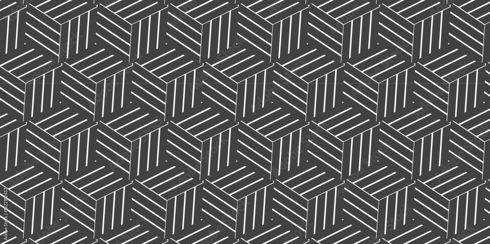 Seamless pattern with hexagon fabric geometric pattern. Abstract ornament chevron design background. Vector mosaic tile design closeup. Seamless pattern with hexagon fabric geometric pattern. Abstract ornament chevron design background. Vector mosaic tile design closeup.