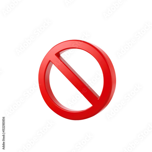 Free Download 3d render of a forbidden sign not allowed with transparent background PNG and JPEG image - GFXLoad