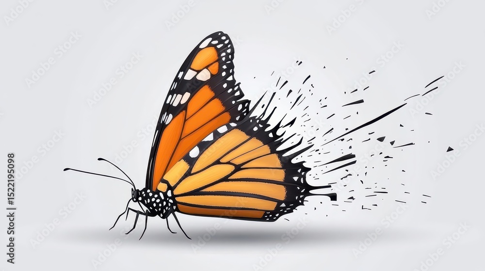 Obraz premium Disintegrating Butterfly Wing