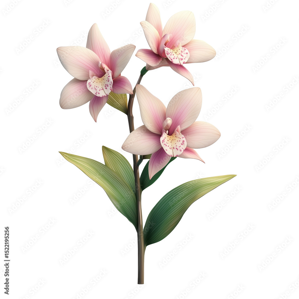 Naklejka premium Free orchid flower transparent background
