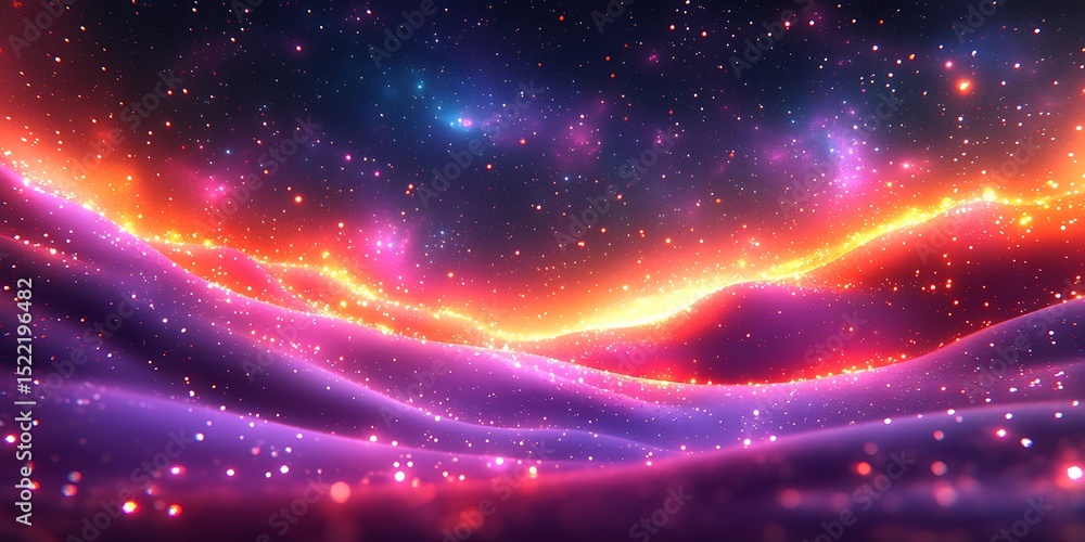 Obraz premium Abstract cosmic landscape