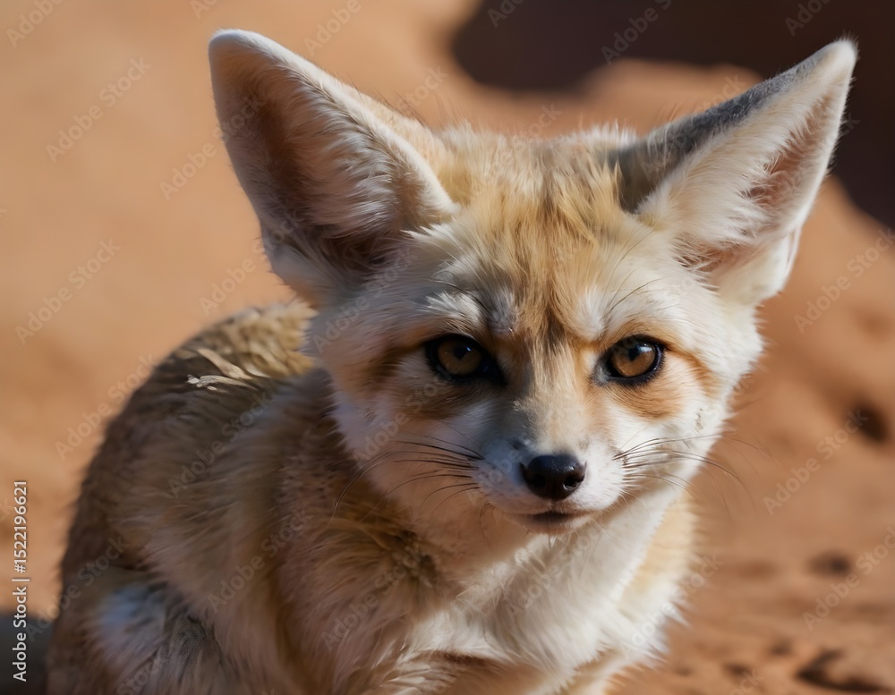 Fototapeta premium closeup of a fennec fox