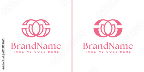 Letters GG Flower Monogram Logo, suitable for any business with GG initials