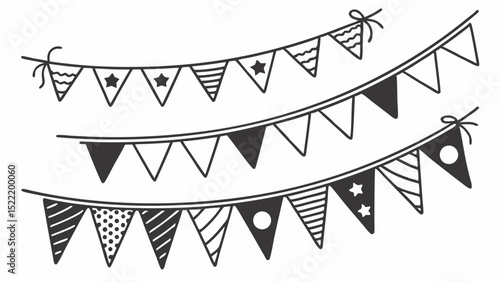 Festive Triangular Bunting Garlands