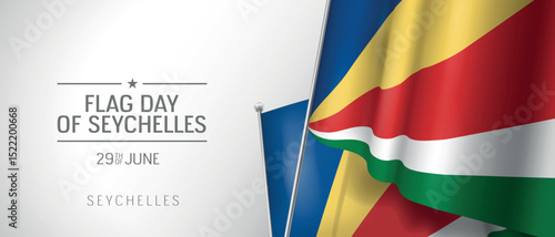 Free Download Seychelles happy flag day greeting card, banner vector illustration - GFXLoad