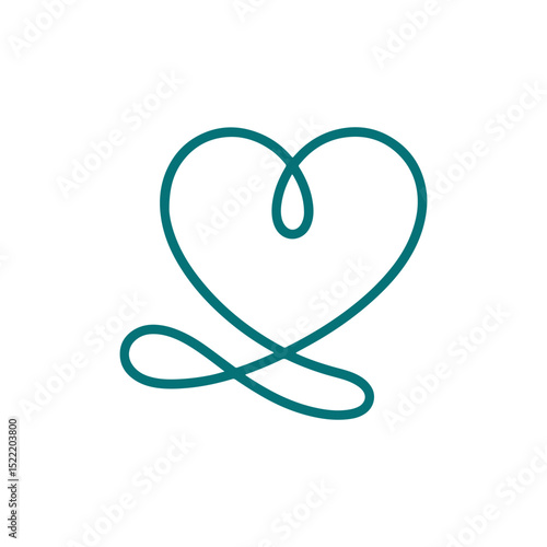 Unique heart logo Modern and minimalist vector and abstract logo