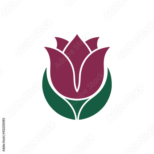 Unique tulip flower logo Modern and minimalist vector and abstract logo