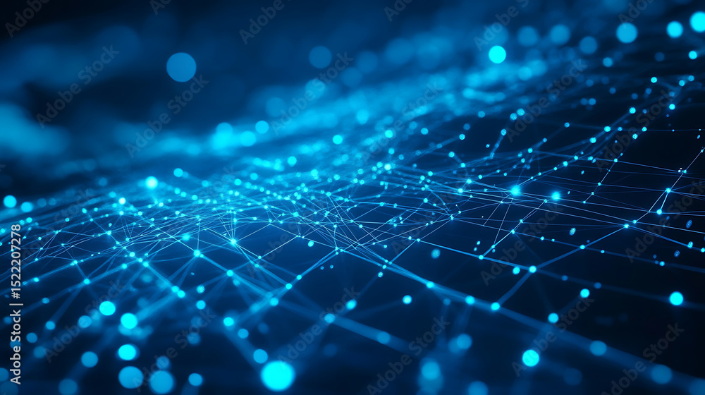 Obraz premium Abstract digital network connections representing data flow and communication