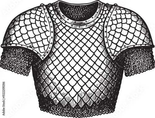 Detailed woodcut illustration of lamellar armor showcasing histo