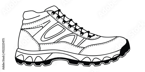sketch line art shoe icon boot icon line art

