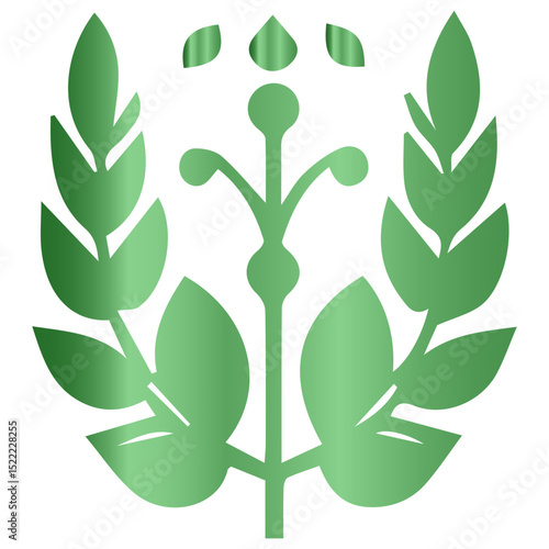 An elegant leaf design as a metaphor for growth and renewal