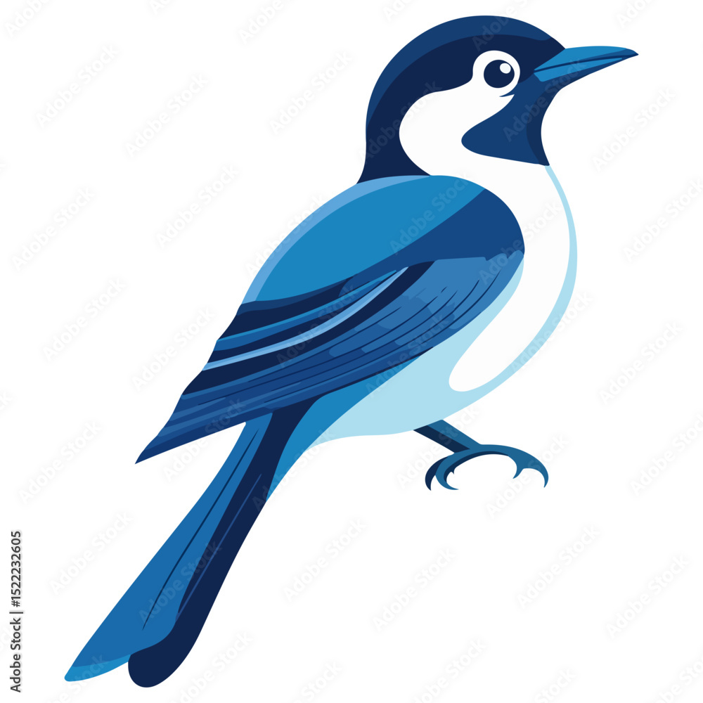 Obraz premium blue magpie, animal, vector, transparent background, feather, wildlife, cute, beak, blue, isolated, beautiful, wing, nature